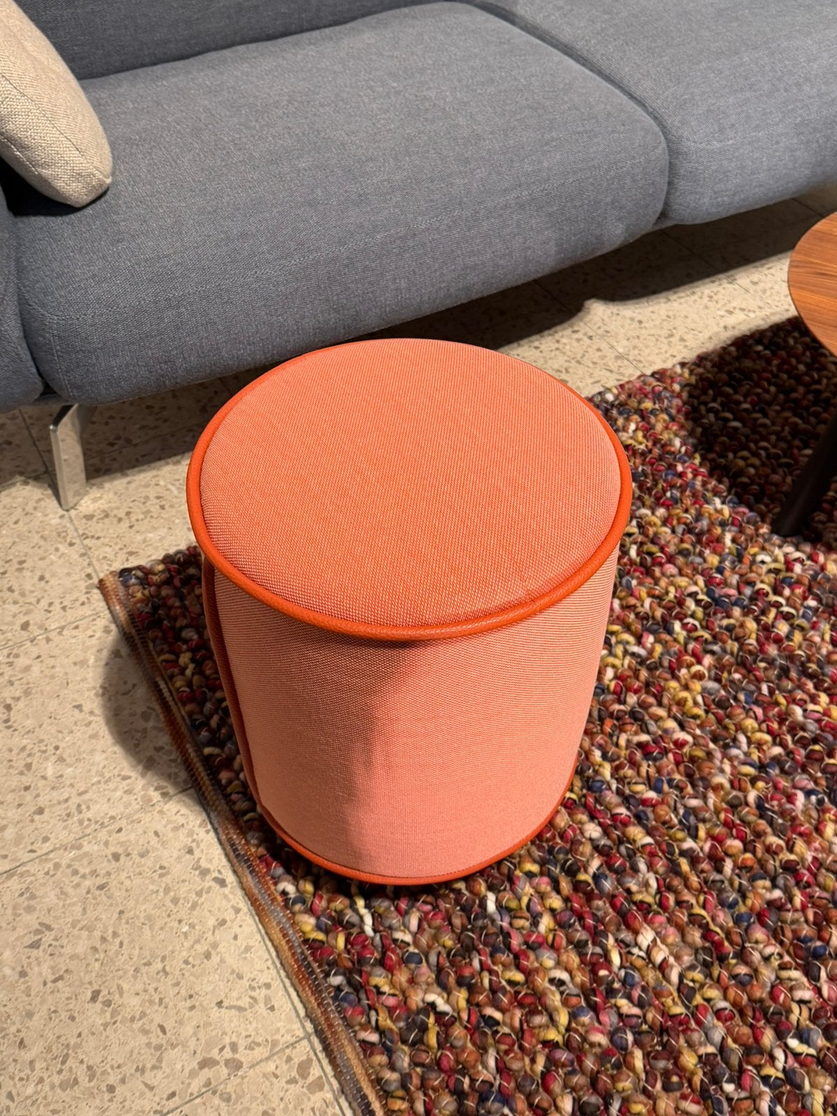 Leolux Bolmin poef NIEUW, Ophalen, Rond, Nieuw, Minder dan 50 cm