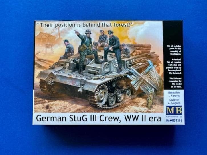 Masterbox	35208	German StuG III crew 	1/35, Verzenden, Nieuw, 1:35 tot 1:50