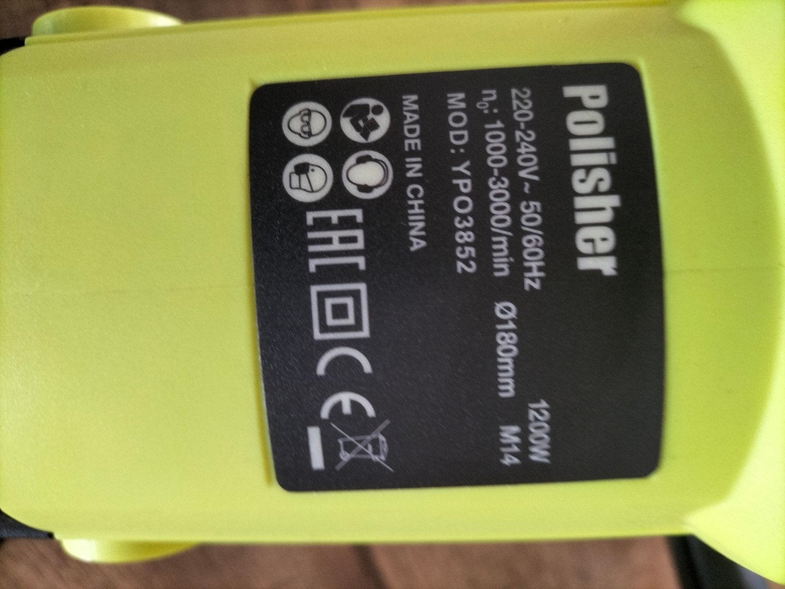 Qumax Polijstmachine YPO3852 1200W met accessoires, Ophalen of Verzenden, Zo goed als nieuw
