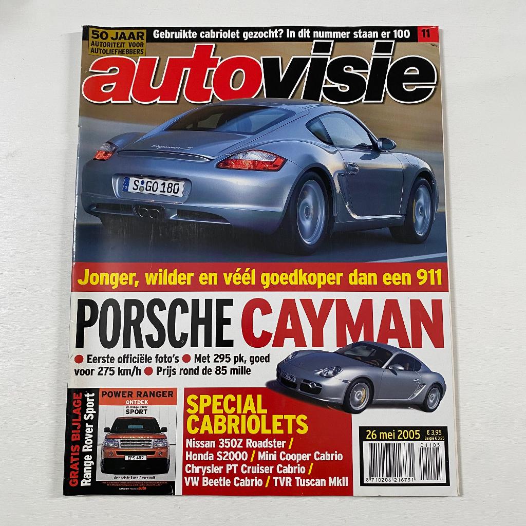 Autovisie magazine nr. 11 - 26 mei 2005 - Porsche Cayman, Ophalen of Verzenden, Gelezen, Porsche