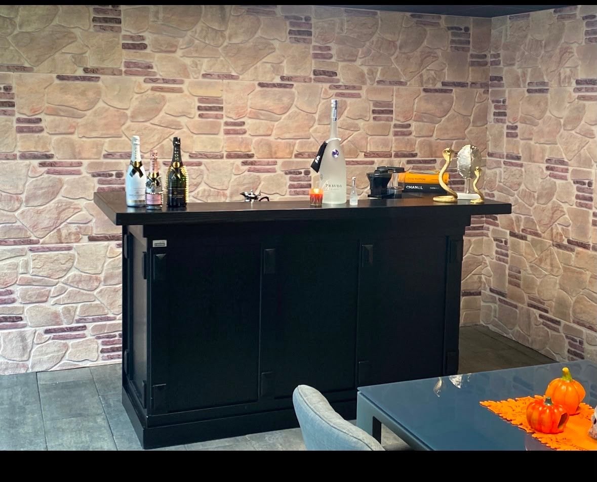 Zwarte bar voor thuis of horeca, Huis en Inrichting, Barren, Ophalen of Verzenden, Zo goed als nieuw