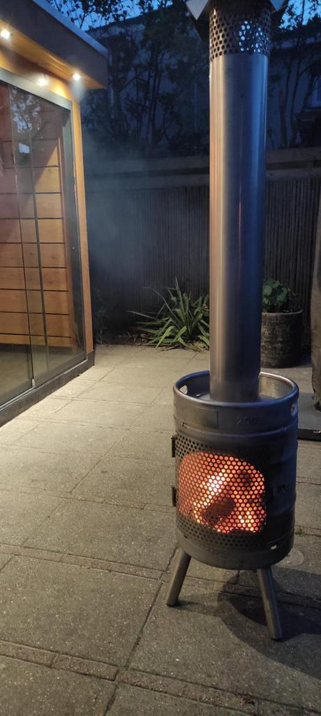 Bierfust kachel fustkachel buitenkachel terrasverwarming, Tuin en Terras, Ophalen, Nieuw
