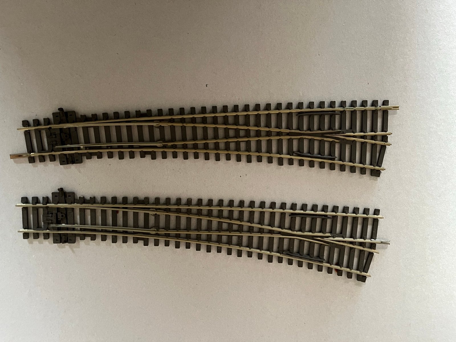 Peco Wissels Code 100 - 2x Rechts - Gebruikt, Overige merken, Gebruikt, Gelijkstroom, Rails