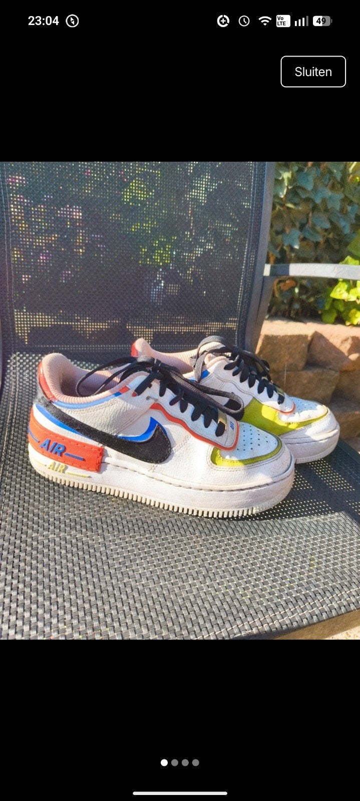 Nike Air Force 1 Low Shadow “White Multi”, Ophalen of Verzenden, Zo goed als nieuw, Hardloopschoenen, Nike