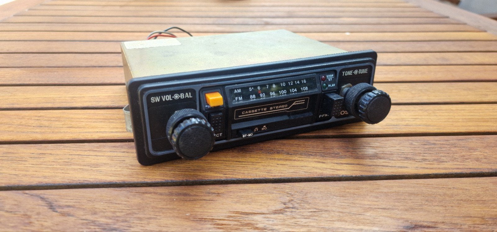 Vintage Autoradio met Cassettespeler - In-Dash Type, Auto diversen, Ophalen of Verzenden, Gebruikt