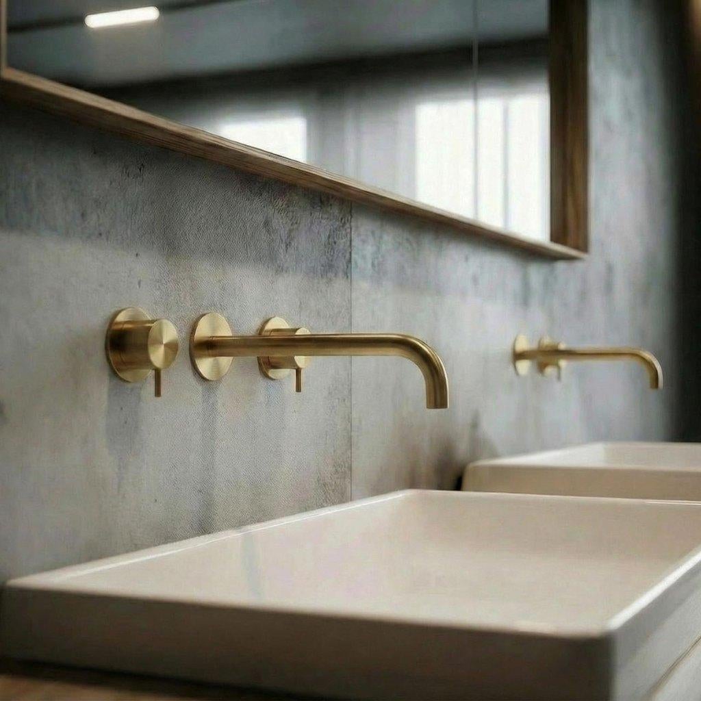 REGN inbouw kraan inbouw - geborsteld goud - nieuw - 2 stuks, Doe-het-zelf en Verbouw, Sanitair, Ophalen of Verzenden, Nieuw, Rvs