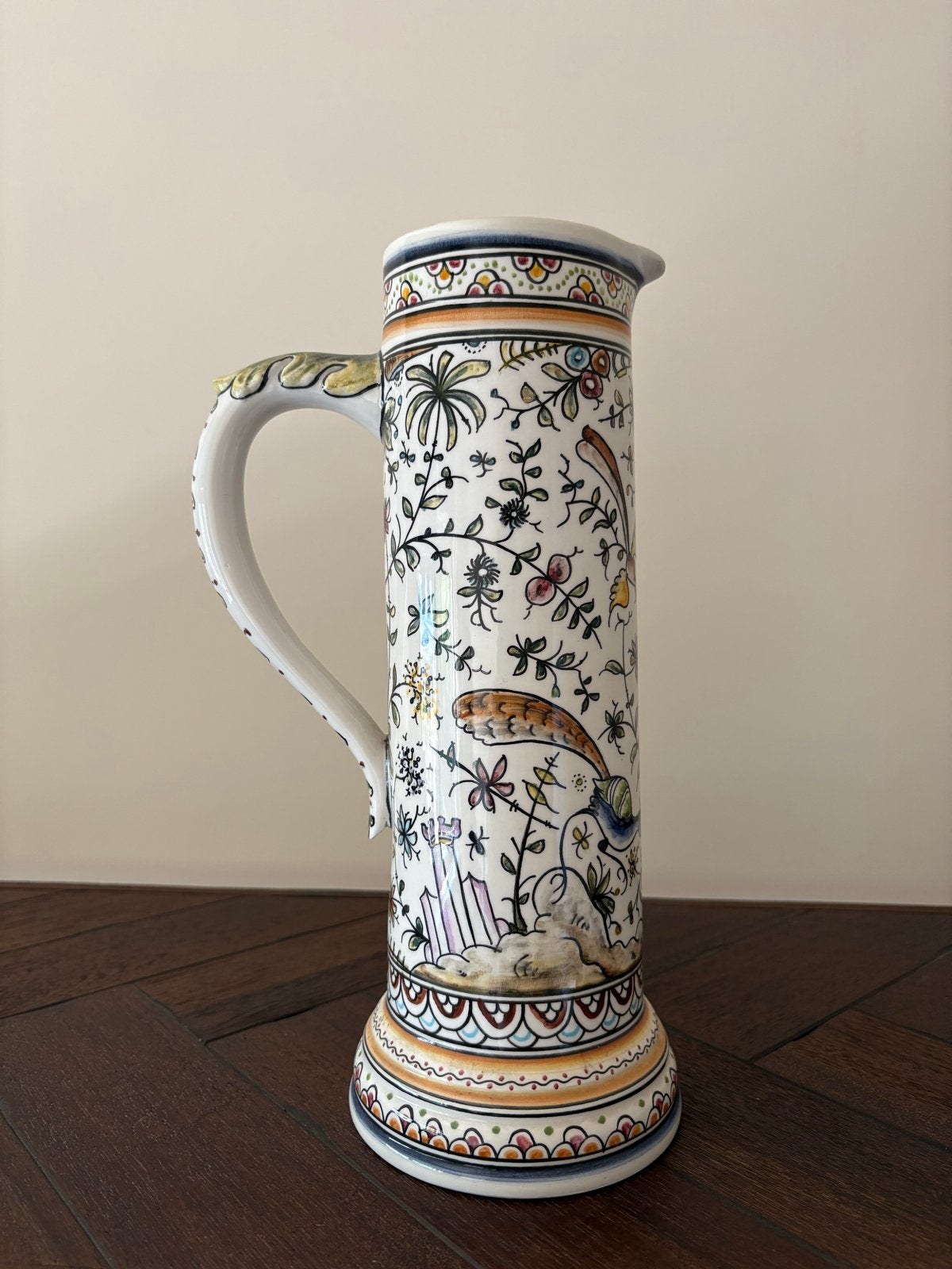 Handgeschilderde vaas uit Coimbra, Portugal, Ophalen