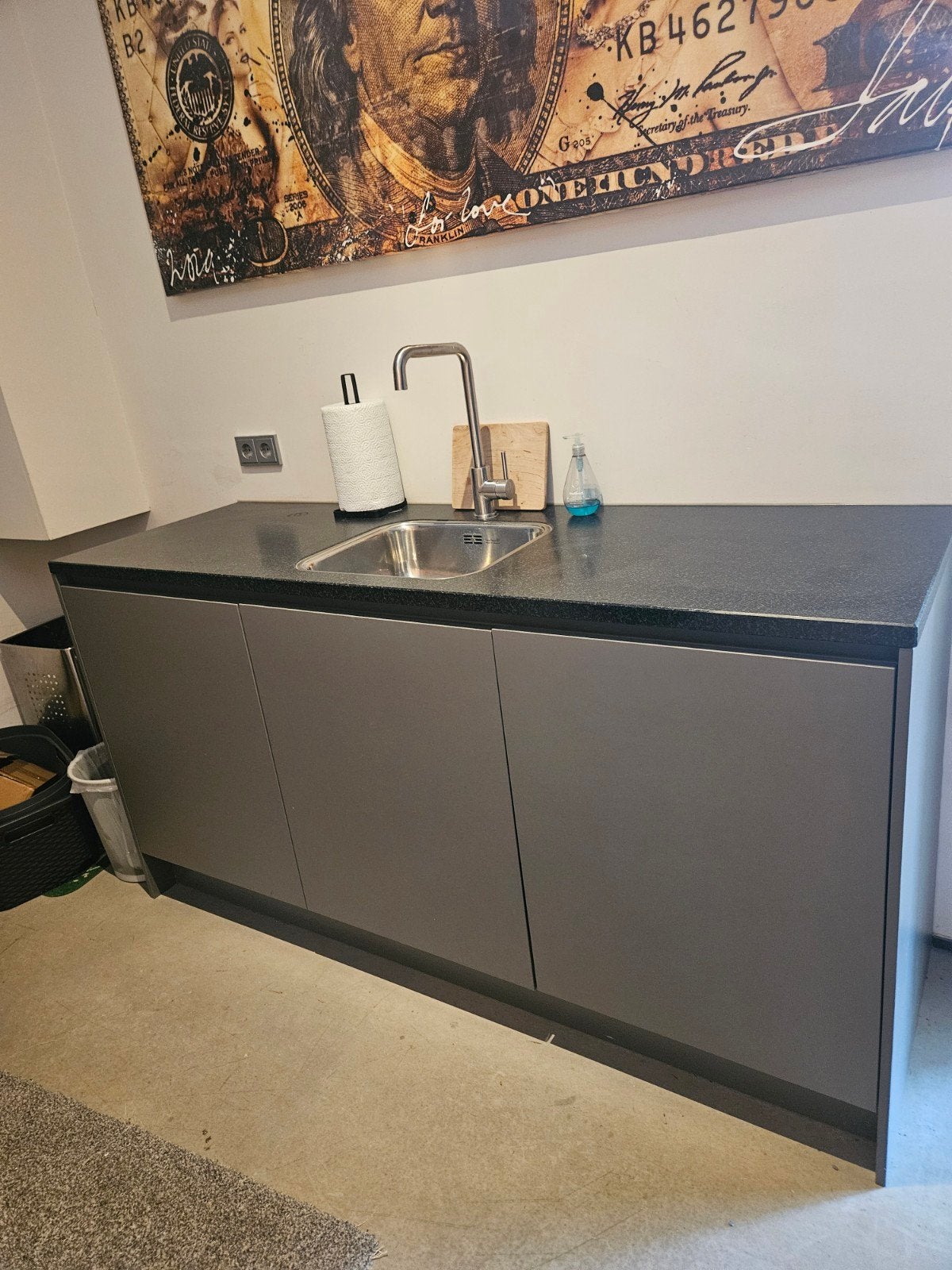 Compacte Bijkeuken met Spoelbak - 183x60x96 cm, Huis en Inrichting, Keuken | Complete keukens, Ophalen, Gebruikt, Enkelwandige keuken