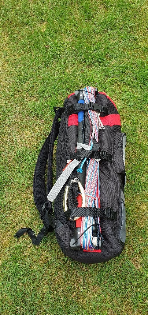 Elite Plasma 8.5 m² depower kite compleet met bar, Gebruikt, 8 m², Geen board, Ophalen of Verzenden