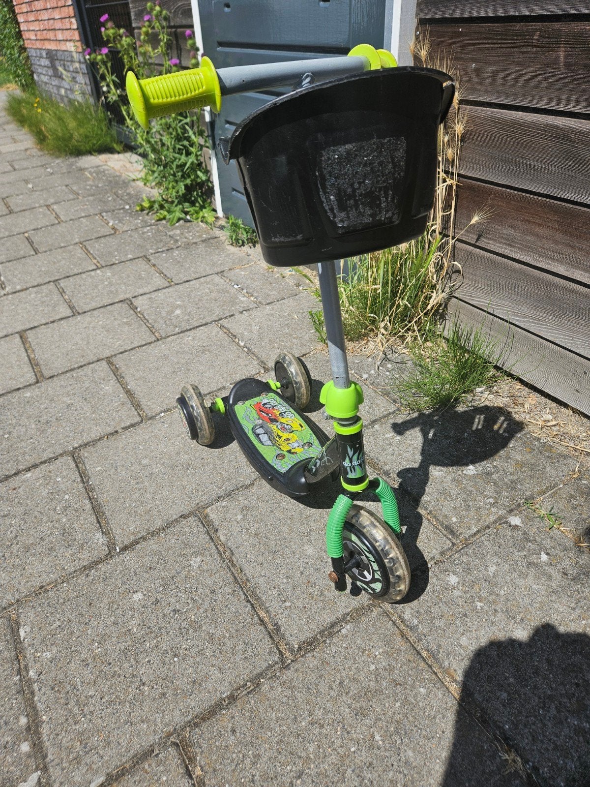Kinderstep met 3 wielen en mandje, Fietsen en Brommers, Steps, Ophalen, Gebruikt, Gewone step, Onbekend