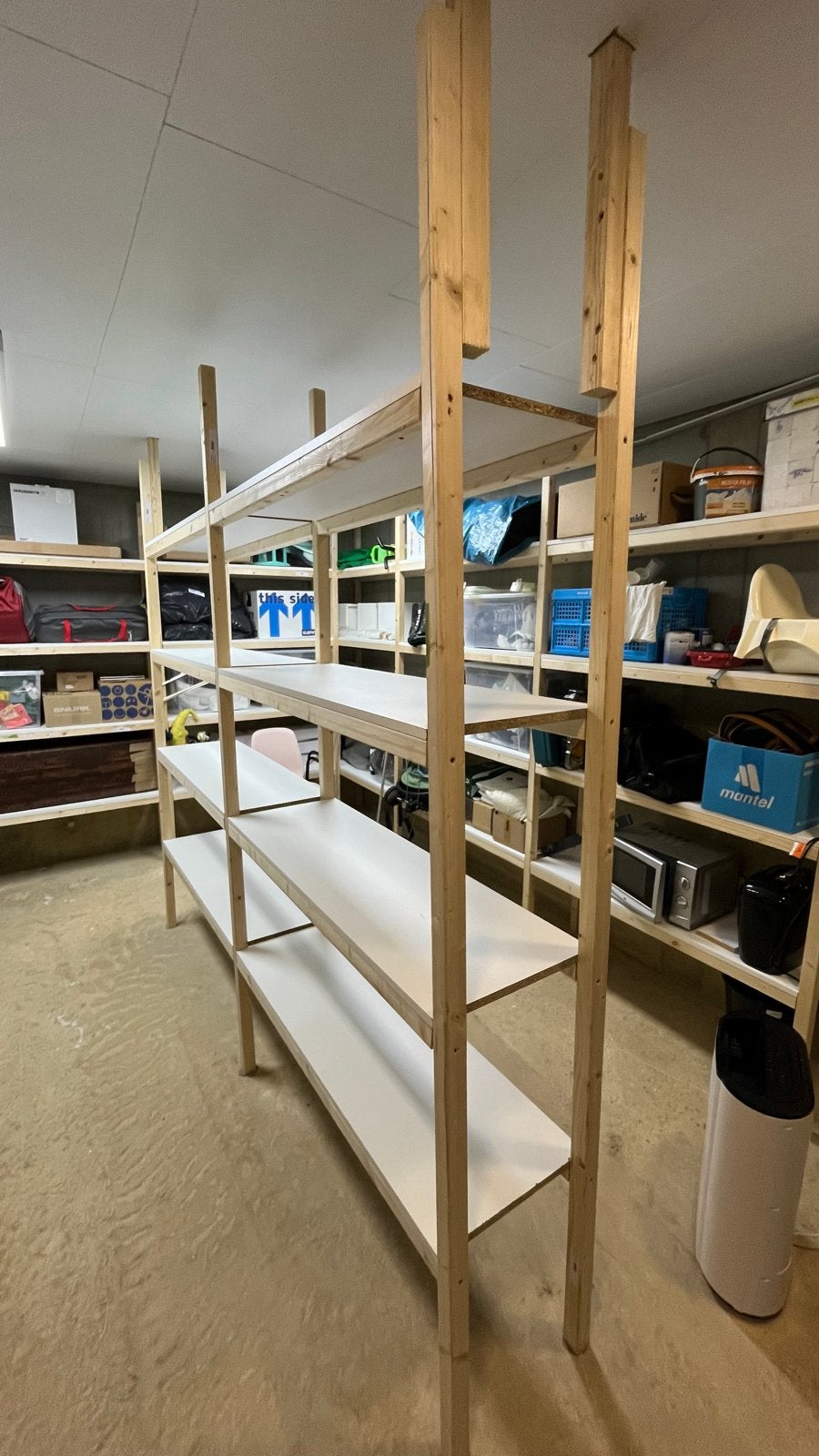 Houten stellingkast, reeds gedemonteerd, Ophalen, Gebruikt