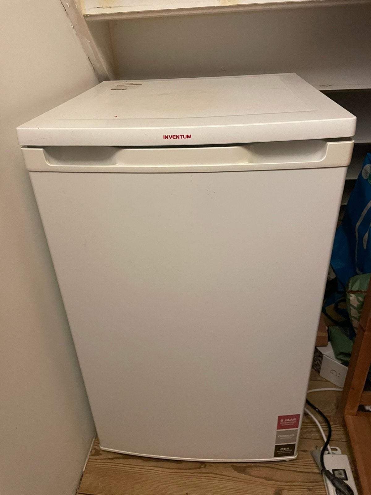 Tafelmodel diepvries Inventum, Gebruikt, Minder dan 60 cm, Energieklasse A of zuiniger, Vrijstaand