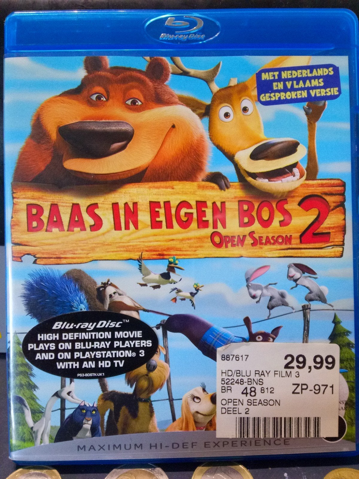 Baas in eigen bos 2 Open Season Blu-ray, Cd's en Dvd's, Blu-ray, Film, Ophalen of Verzenden, Tekenfilms en Animatie, Nederlands