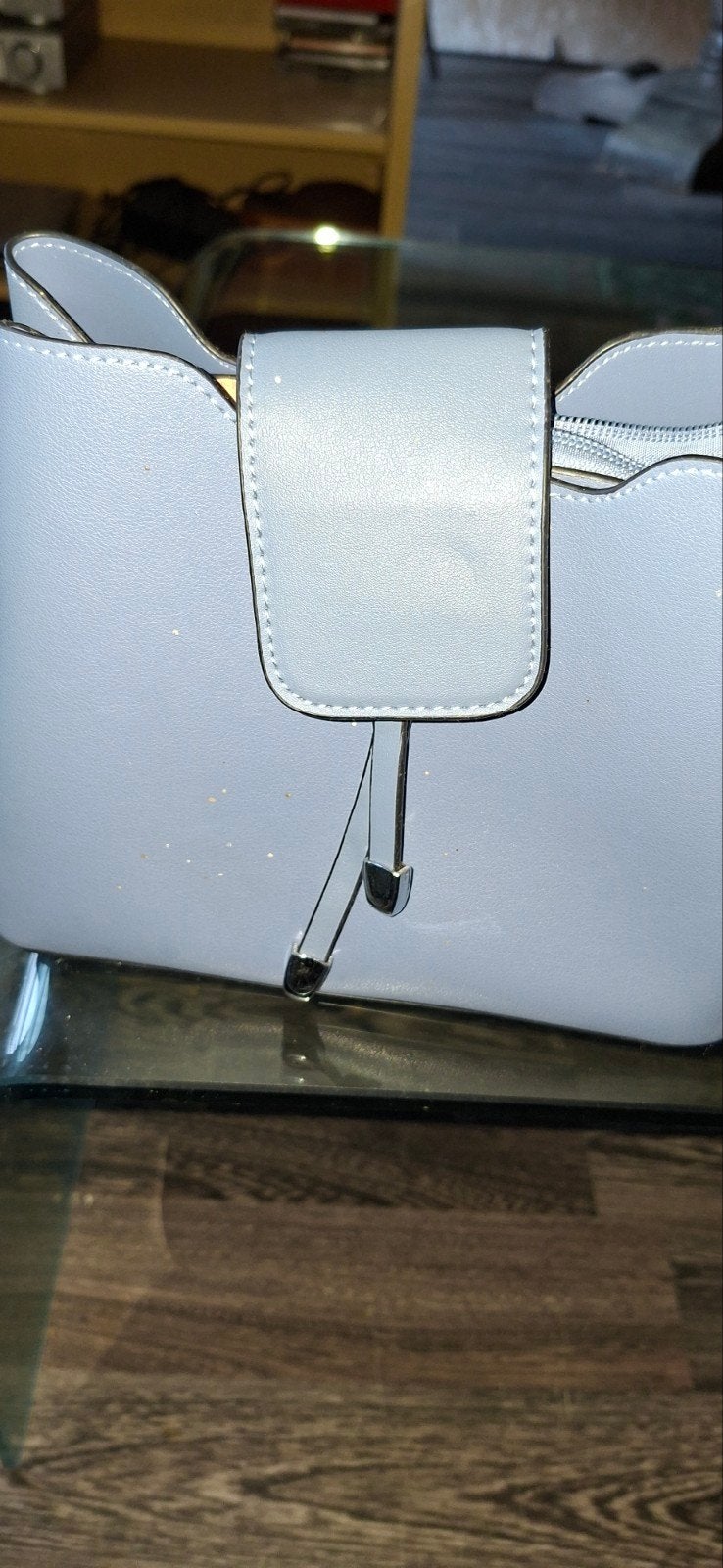 Lichtblauwe handtas met schouderband, Sieraden, Tassen en Uiterlijk, Tassen | Damestassen, Ophalen of Verzenden, Nieuw, Blauw