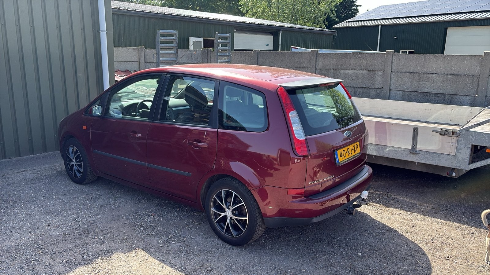Ford C-Max 1.6 74KW 2005 Rood, Auto's, Ford, Voorwielaandrijving, 1596 cc, 4 cilinders, 100 pk