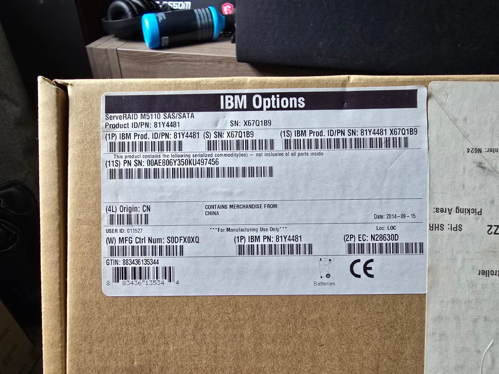 IBM System x ServeRAID M5110 SAS/SATA Controller, Ophalen of Verzenden, Zo goed als nieuw