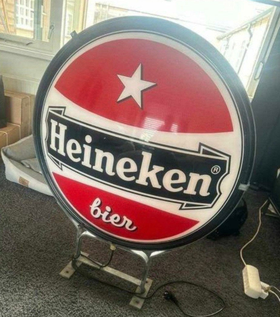 grote heineken lichtbak reklame gevellamp, Ophalen, Gebruikt, Lichtbak of (neon) lamp