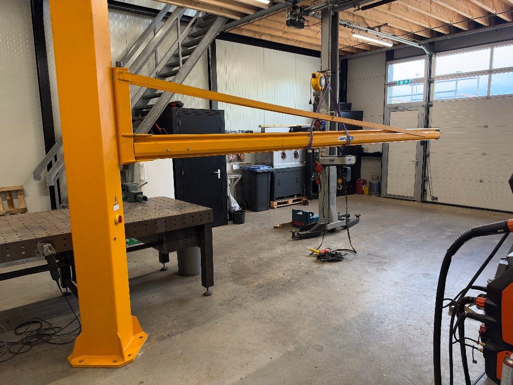 Abus 500kg kolomzwenkkraan 6m + SWF kettingtakel 500kg, Ophalen, Gebruikt, Elektrisch