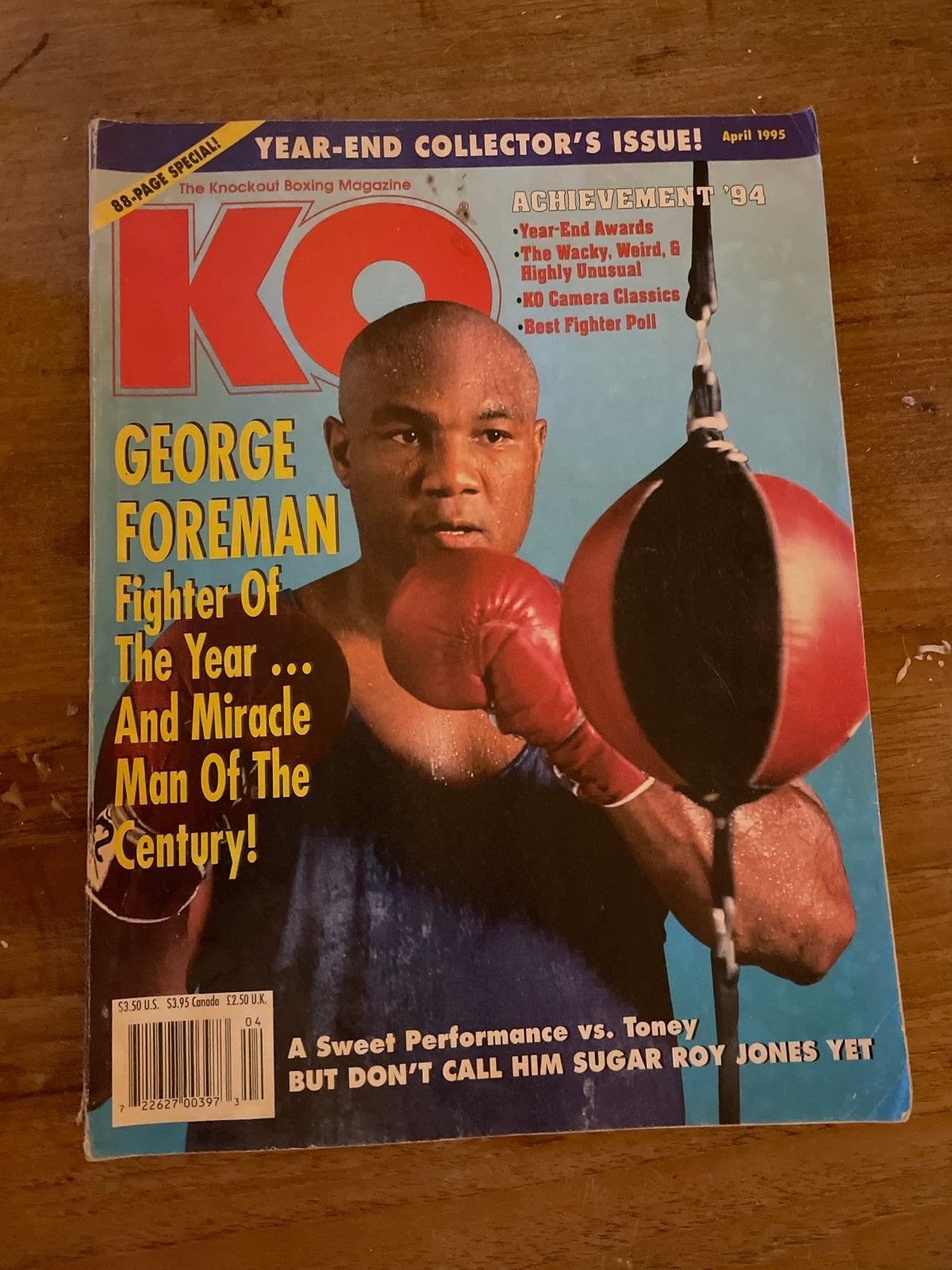 KO Magazine April 1995 - George Foreman Fighter of the Year, Ophalen of Verzenden, Zo goed als nieuw, Sport en Vrije tijd
