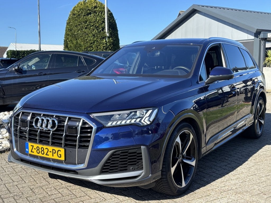 Audi Q7 50 TDI V6 S-Line 2020 Facelift 7-Persoons Luchtverin, Auto's, Audi, Automaat, Gebruikt, 7 stoelen, Bedrijf