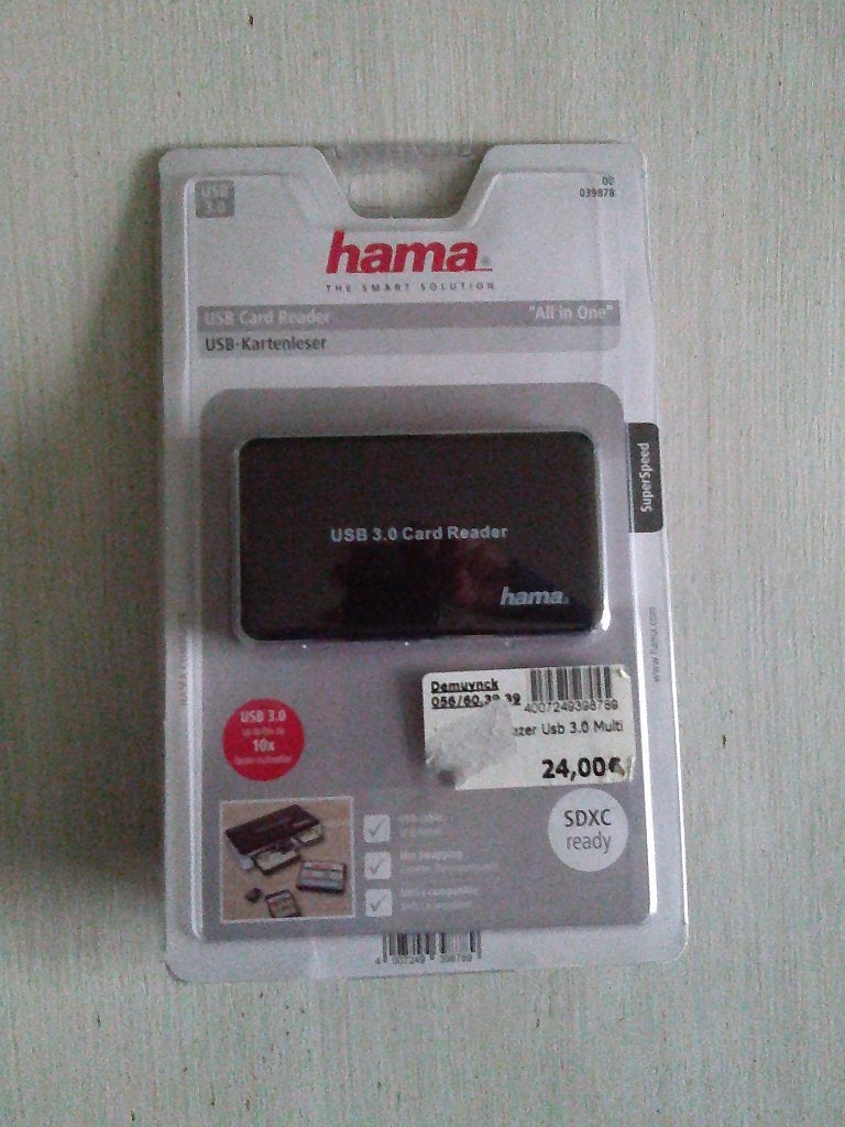 NIEUW card reader HAMA 3.0  -GRATIS zend, Verzenden, Nieuw, Hama