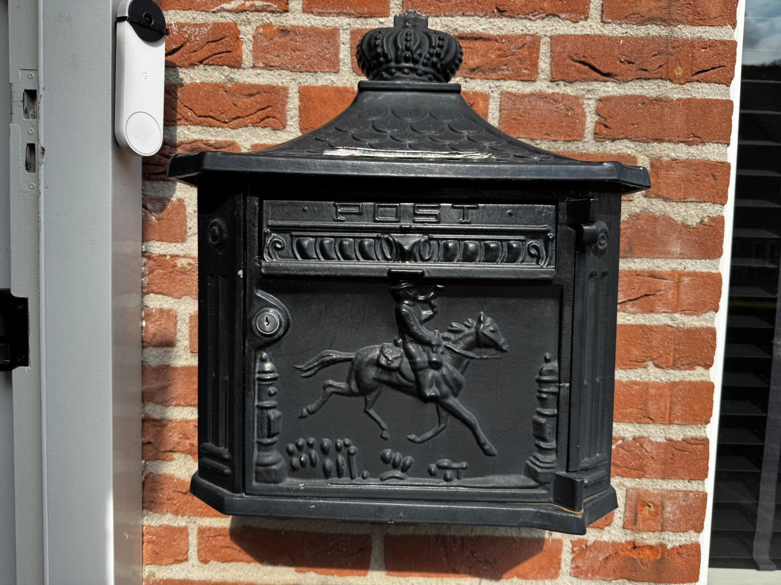 Brievenbus, gietijzer., Tuin en Terras, Ophalen, Gebruikt, IJzer