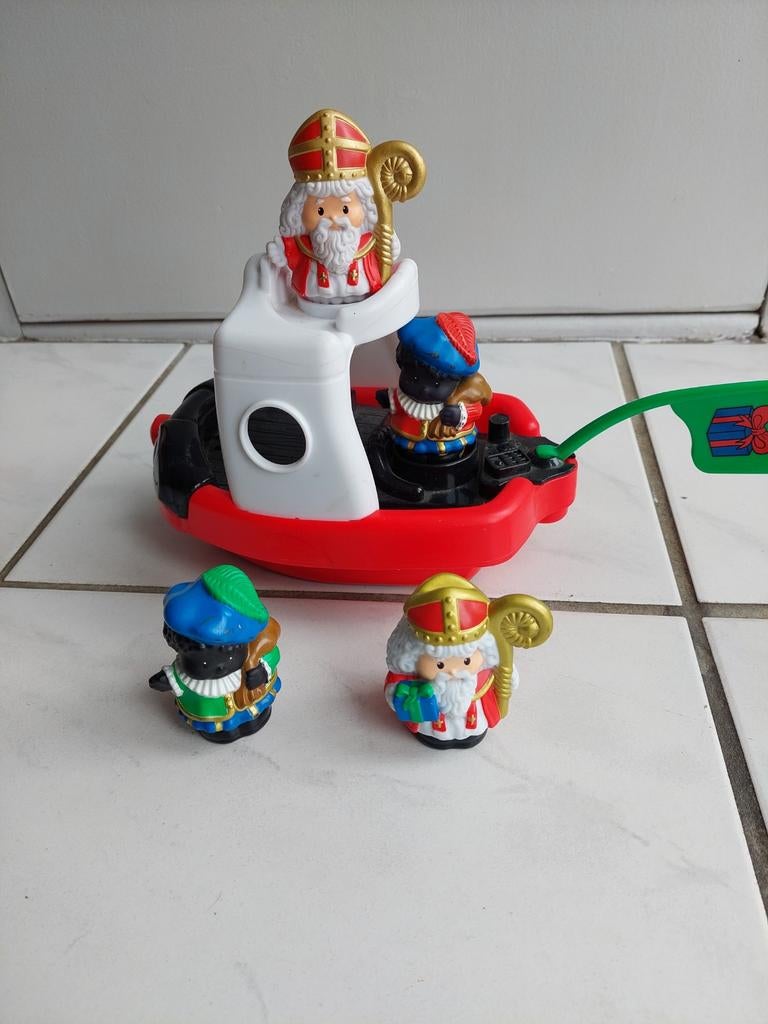 Fisher Price Vintage Sinterklaas Stoomboot met Geluid, Diversen, Sinterklaas, Ophalen of Verzenden, Gebruikt
