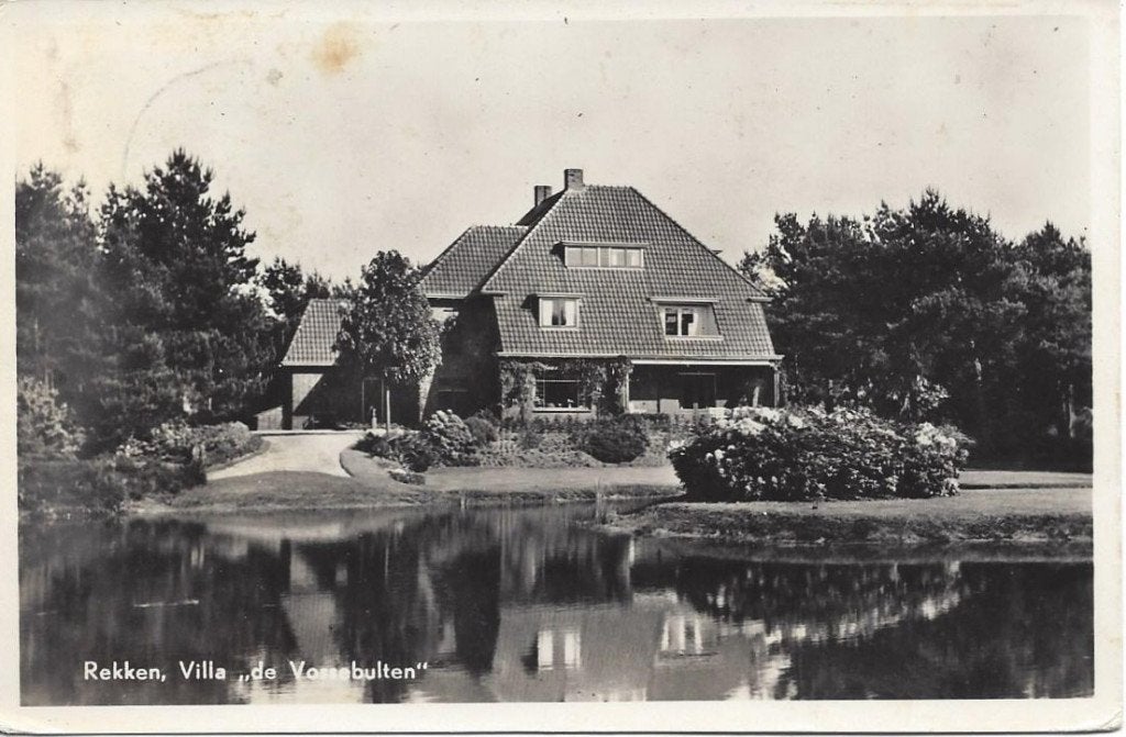 Rekken (Gld.) Villa de Vossebulten, gelopen 1952, Verzamelen, Ansichtkaarten | Nederland, Ophalen of Verzenden, 1940 tot 1960