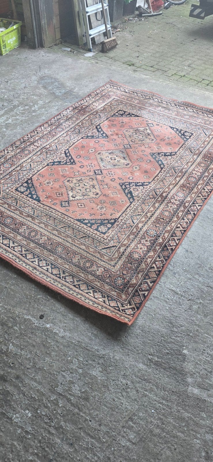 Prachtig groot vintage oud roze Perzisch tapijt 240x170!, Huis en Inrichting, Stoffering | Tapijten en Kleden, Perzisch, 150 tot 200 cm