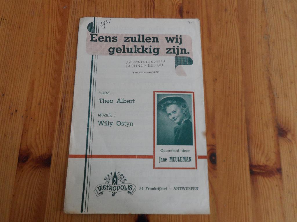 Eens zullen wij gelukkig zijn - willy ostyn / theo albert, Gebruikt, Gitaar, Ophalen of Verzenden, Artiest of Componist