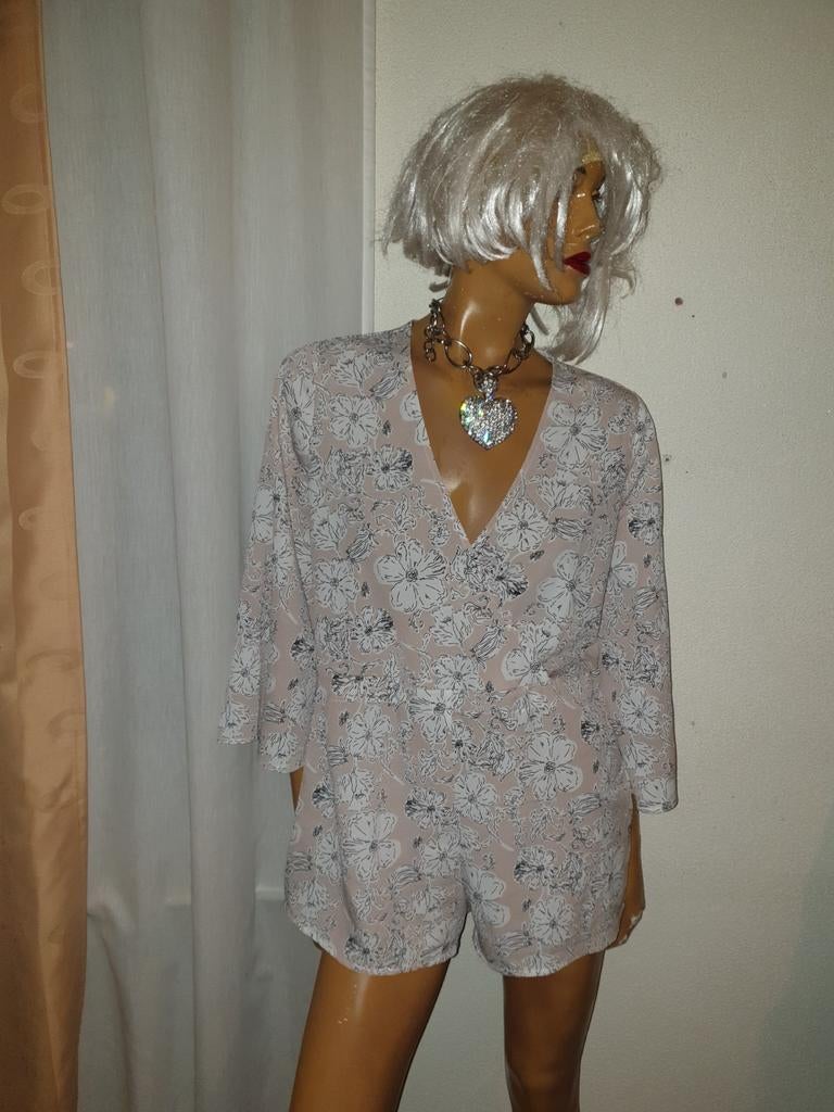Jumpsuit met bloemenprint vera&lucy maat L zgan, Overige kleuren, Maat 42/44 (L), Ophalen of Verzenden, Zo goed als nieuw