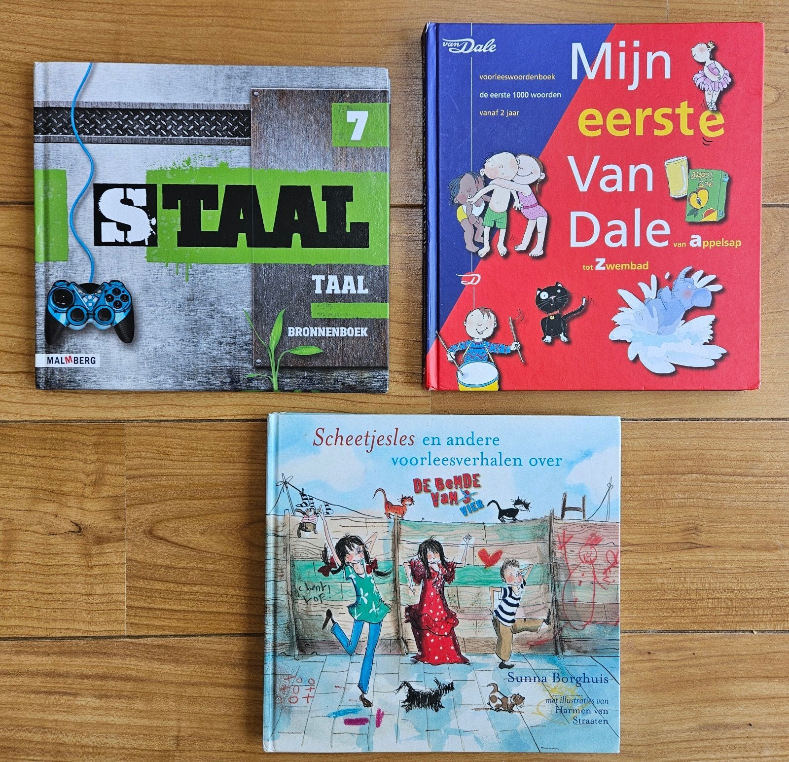 K - 3 Kinderboeken: Van Dale, Taal Bronnenboek, Scheetjesles, Ophalen of Verzenden, Gelezen, Diverse auteurs, Fictie algemeen