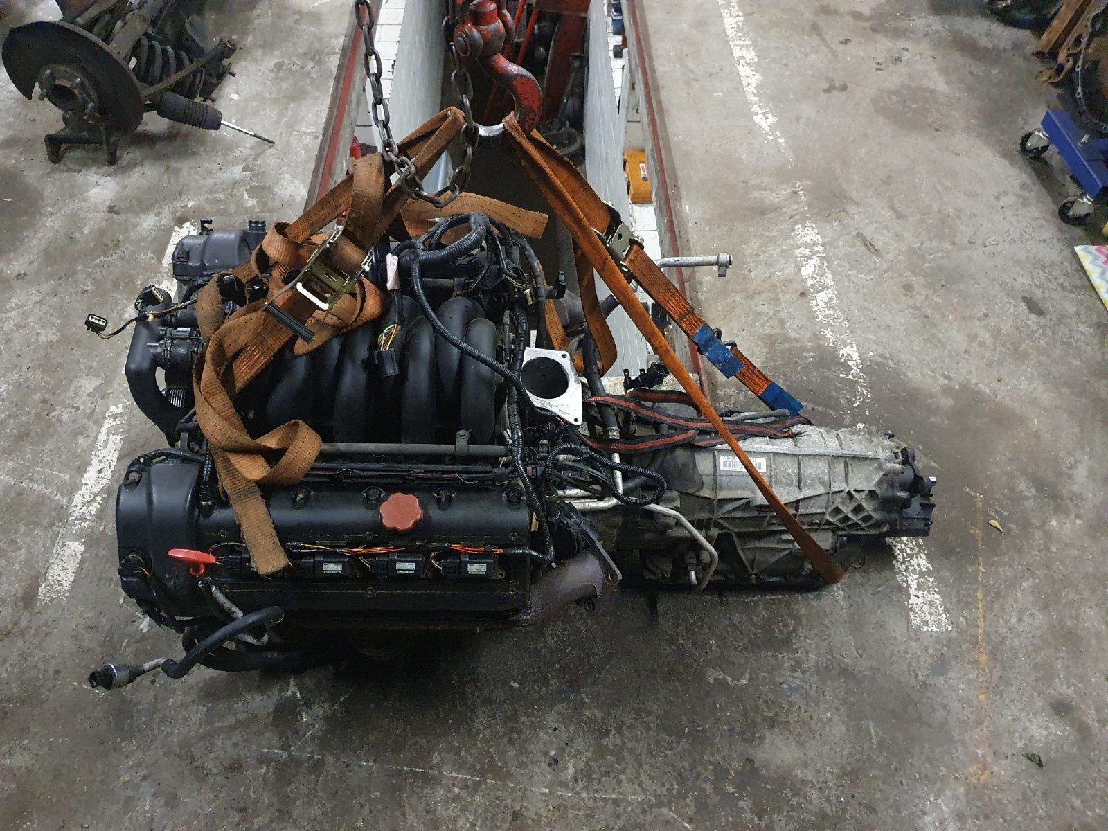 Jaguar 4.0 liter V8 AJ27 motorblok met aanbouwdelen X308, Ophalen, Gebruikt, Jaguar