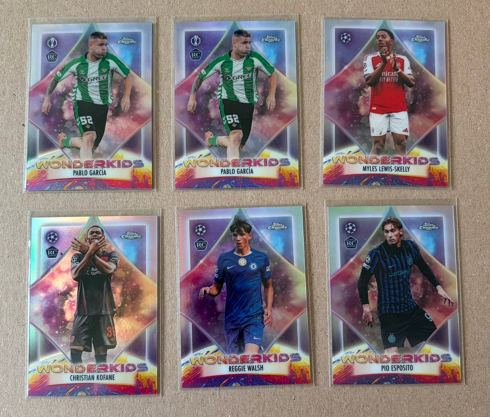 Topps Chrome Wonderkids Lot Lewis-Skelly Esposito RC, Ophalen of Verzenden, Nieuw, Meerdere plaatjes