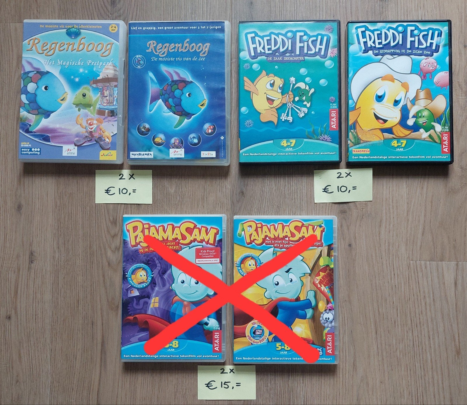 CD ROM PC  Freddi Fish Pajama Sam Regenboog vis, Spelcomputers en Games, Games | Pc, 1 speler, Vanaf 3 jaar, Ophalen of Verzenden