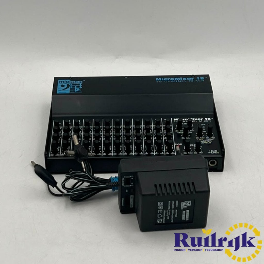 Midiman Micromixer 18 - 18 kanaals mixer - Vintage audio, Flex Ltd., Zo goed als nieuw, https://flex.com/contact-us, Nobelstraat 10, 5807 GA Oostrum LB, Limburg, Nederland