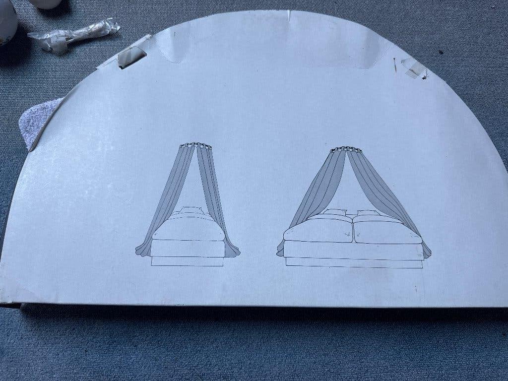 Vintage IKEA KRETS bedhemel/halfronde gordijnrail- origineel, Ophalen, Zwart, Nieuw, Metaal