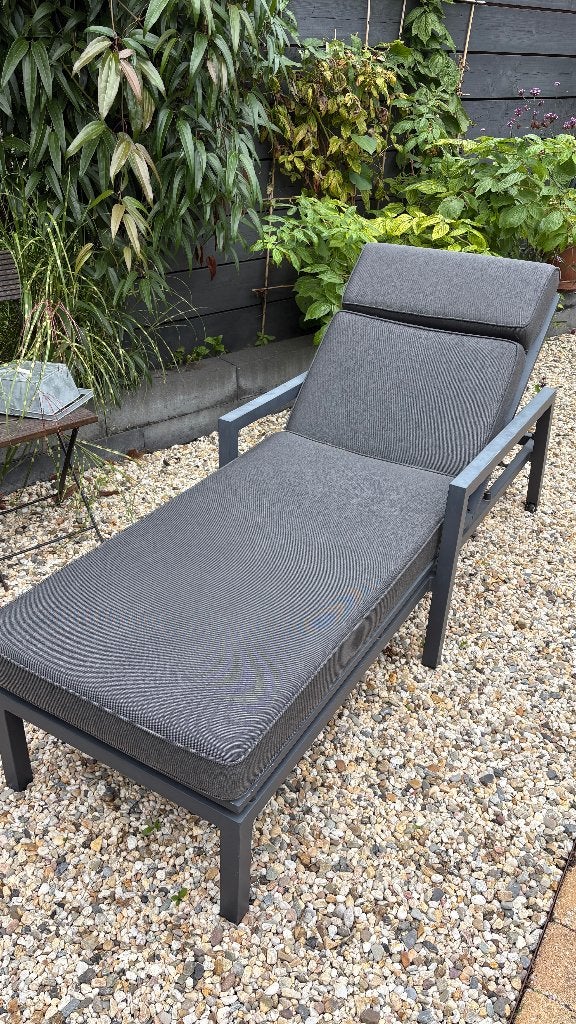 Ligbed met losse matras (10cm), Tuin en Terras, Ophalen, Gebruikt, Aluminium