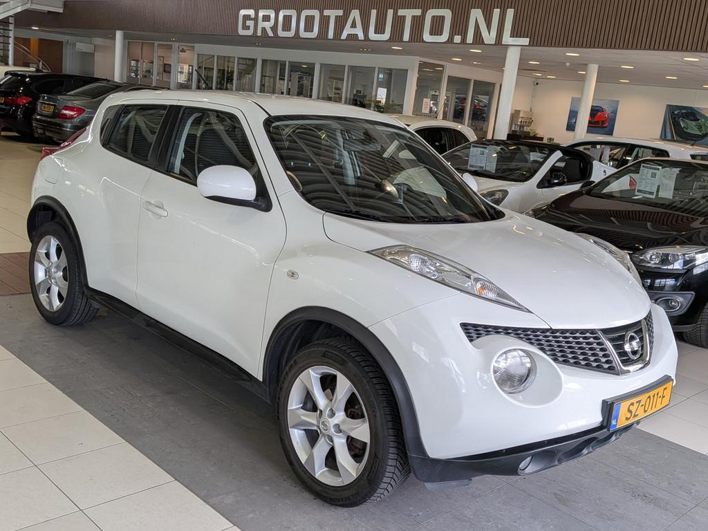 Nissan Juke 1.6 Acenta Airco, Cruise Control, Trekhaak, Stuu, Auto's, Voorwielaandrijving, Euro 5, Stof, Zwart