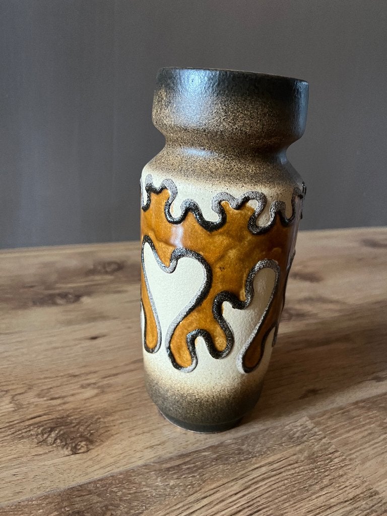 Retro vaas (bruin, beige), Antiek en Kunst, Antiek | Vazen, Ophalen of Verzenden