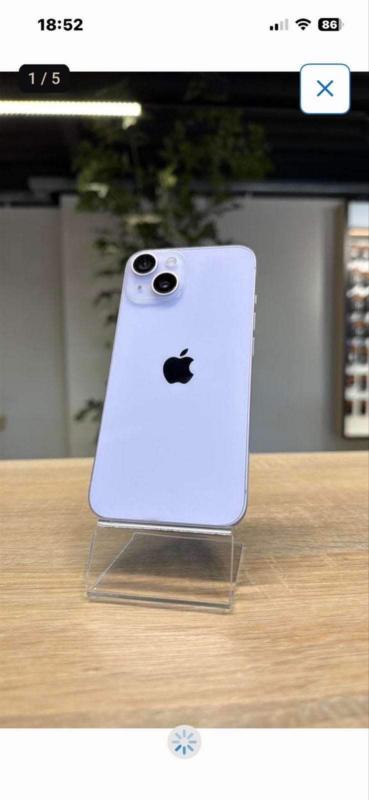 iPhone 14 128GB Paars - Batterij 89%, 128 GB, Paars, Ophalen of Verzenden, Zo goed als nieuw