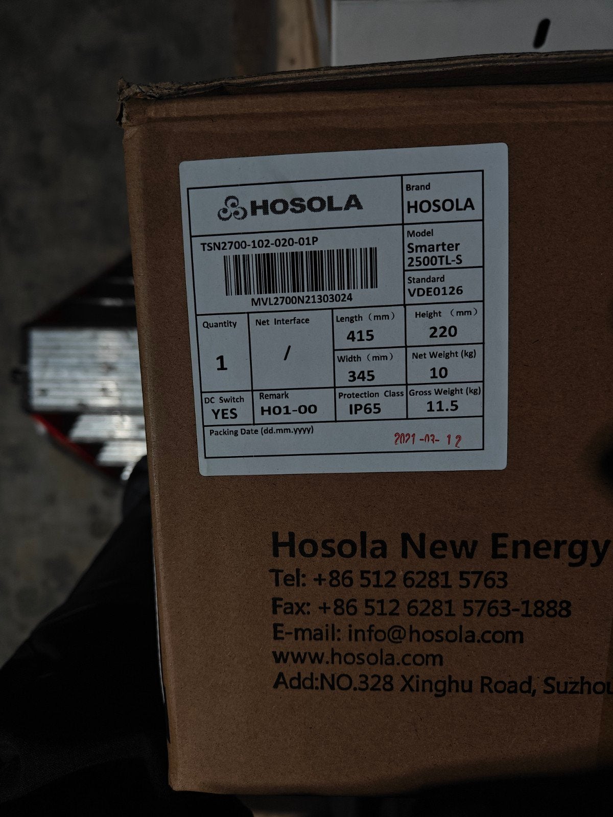 Hosola 2500tl-s omvormer nieuw in doos zonder garantie, Ophalen, Nieuw, Overige typen