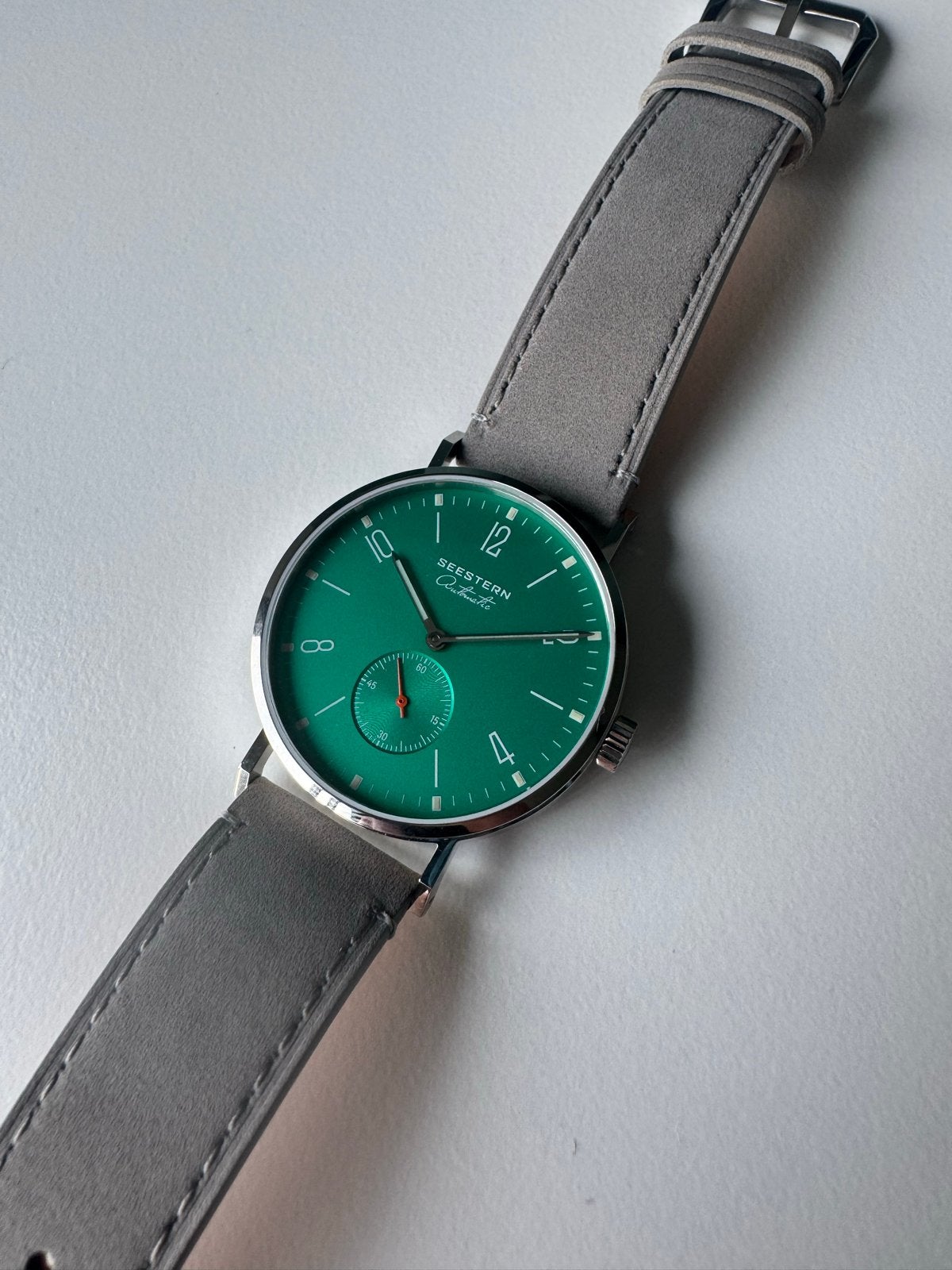 Nieuw Seestern S382 Automatic - Nomos hommage, Overige merken, Leer, Staal, Polshorloge