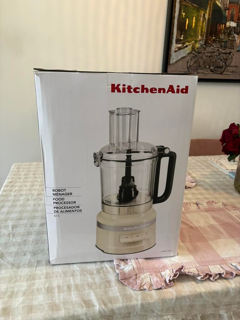 Kitchenaid food processor, 4 liter of meer, Ophalen of Verzenden, Zo goed als nieuw, 3 snelheden of meer