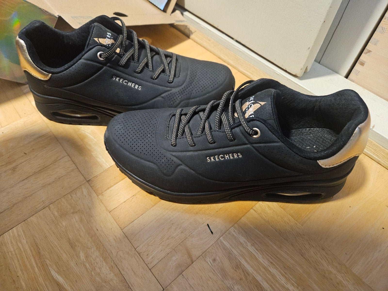 Skechers Street Uno Shimmer Away Sneakers Dames Maat 40, Skechers, Zwart, Nieuw, Ophalen of Verzenden