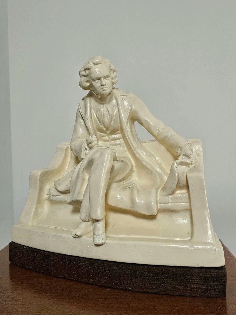 Oud BEELDje van componist Ludwig van Beethoven, Verzamelen, Ophalen of Verzenden, Zo goed als nieuw, Mens
