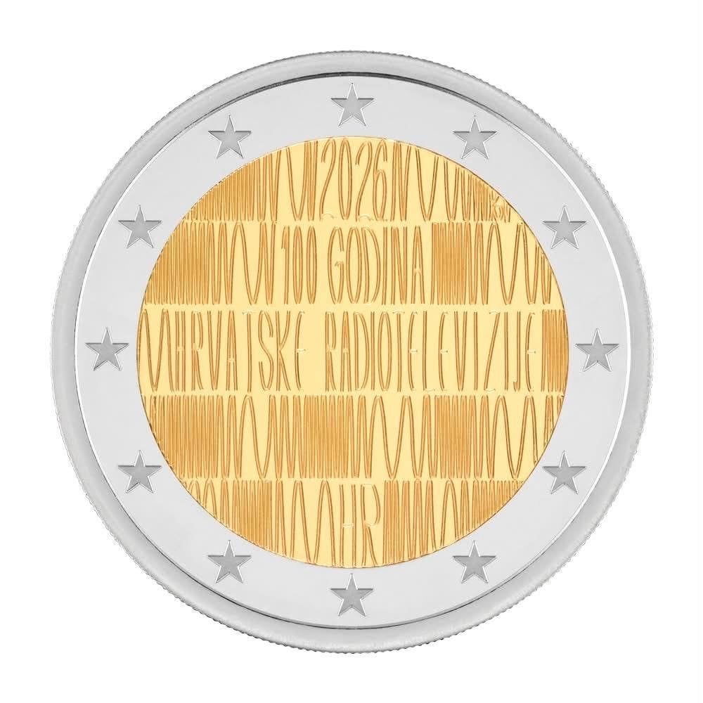 2 euro Kroatië “100 jaar Kroatische Radio’’ UNC 2026, Postzegels en Munten, Munten | Europa | Euromunten, Verzenden, Overige landen