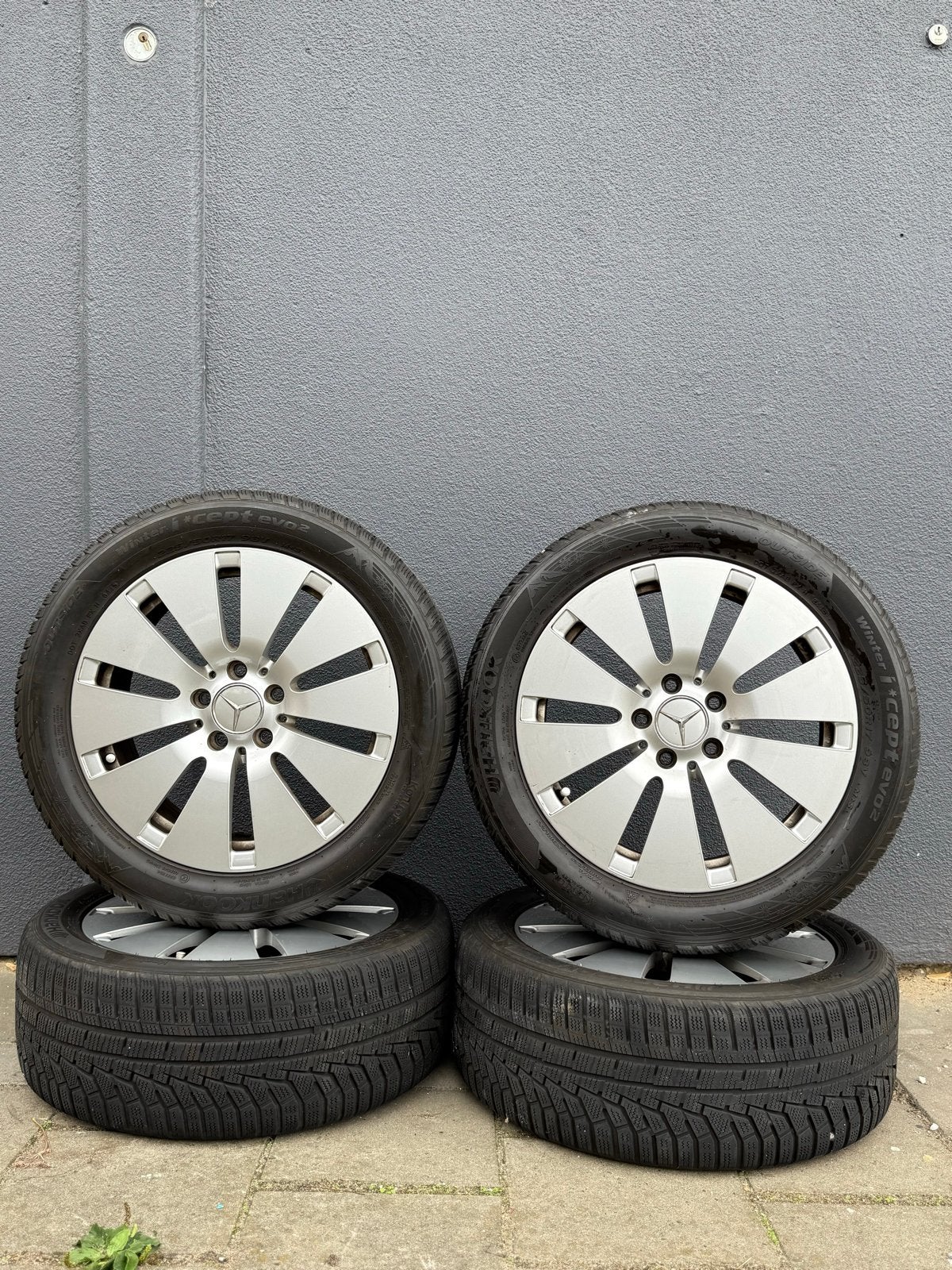 Mercedes-Benz Winterbanden met Velgen 225/50R17, Auto-onderdelen, Banden en Velgen, Ophalen, Gebruikt, Banden en Velgen, 17 inch