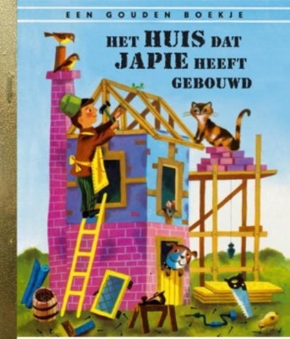Gouden boekje: Het huis dat Japie heeft gebouwd, Fictie algemeen, Jongen of Meisje, Zo goed als nieuw, 4 jaar