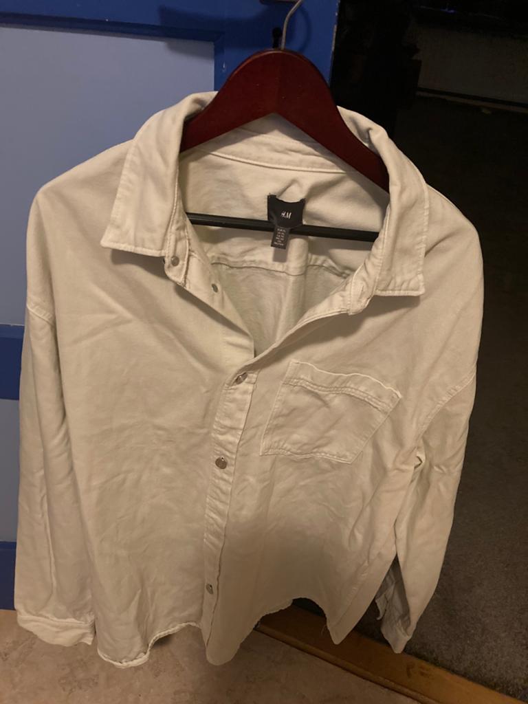 H&M Overshirt/Jasje - Beige - Maat XL, Verzenden, Zo goed als nieuw, Beige, Halswijdte 43/44 (XL)